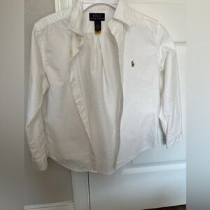 Polo by Ralph Lauren White Kids Button Down Shirt Like New . Warn only ones